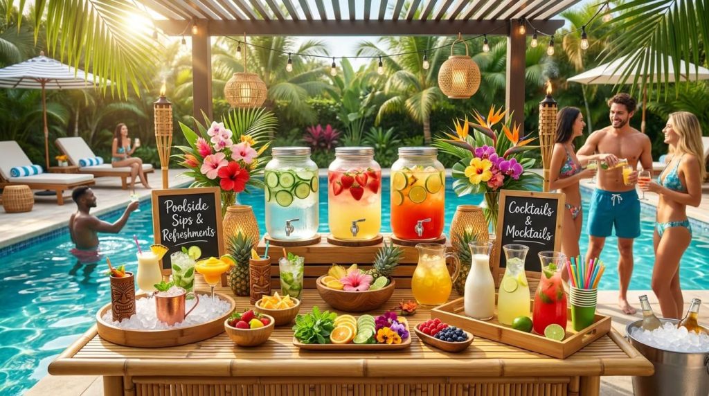 Create a DIY Poolside Drink Station