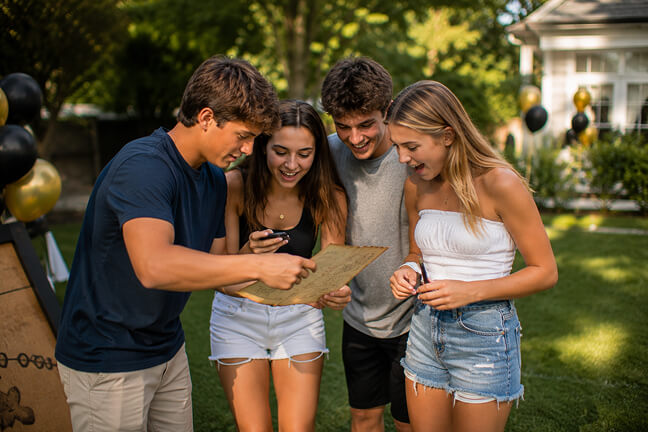Scavenger Hunt With a Graduate Theme