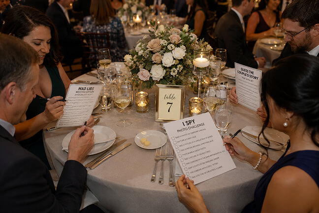 Table Games for Guests During Dinner
