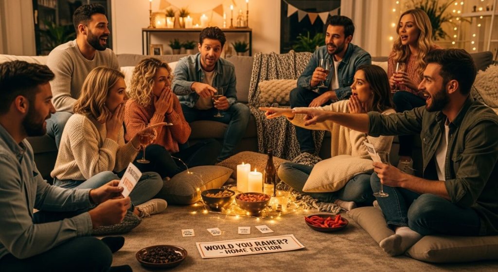 Cozy Storytelling Circle | housewarming party game