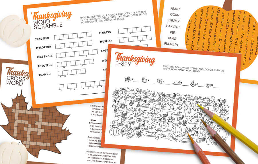 Printable Thanksgiving Games