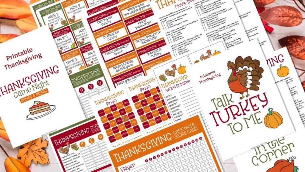 printable thanksgiving games
